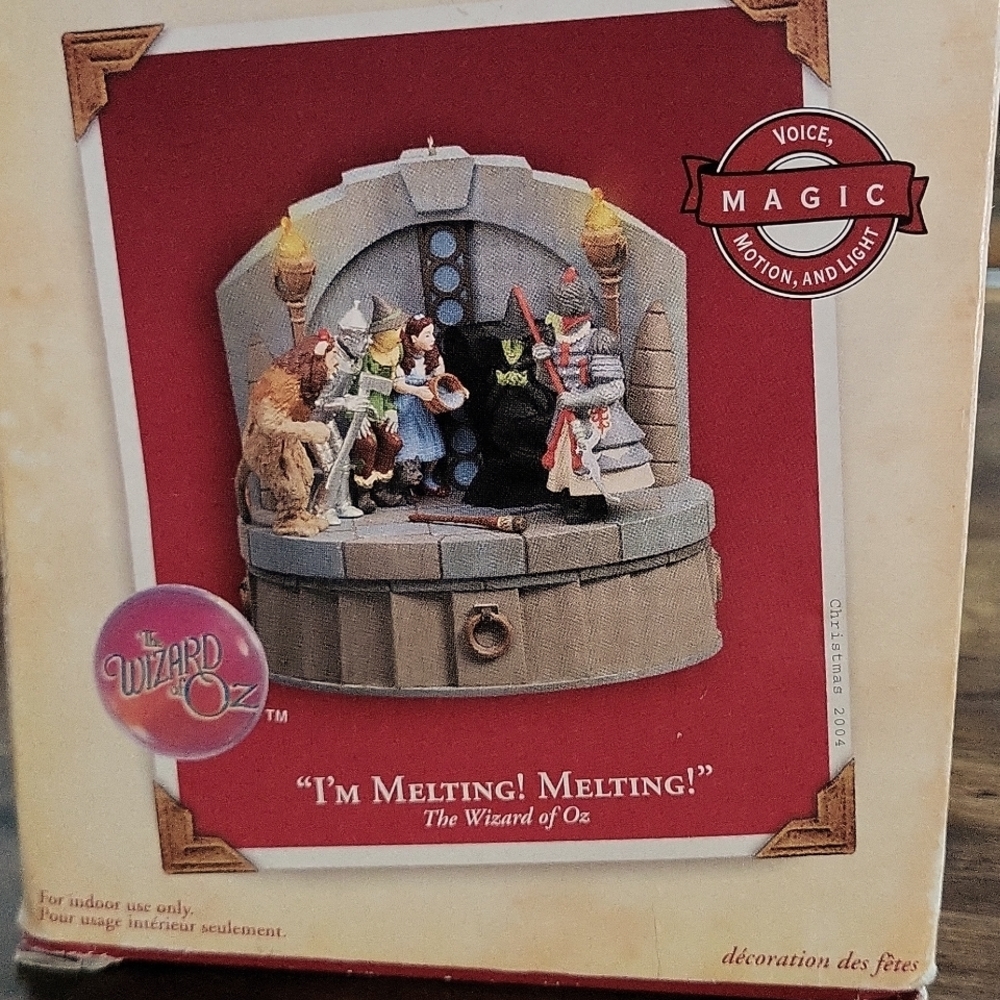 Vintage Handcrafted 2004 Wizard of Oz,"I'm Melting!" Hallmark Keepsake Ornament
